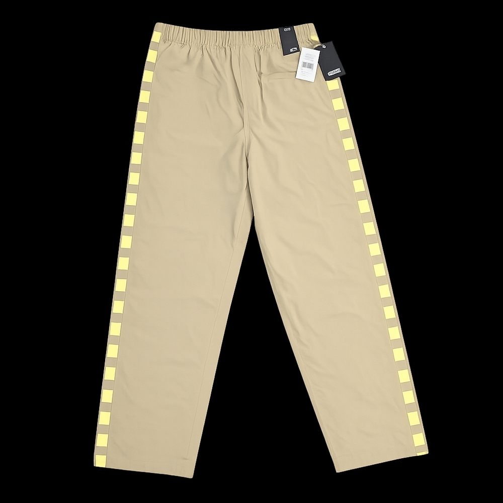 Vans Ronnie Track Pants Khaki Yellow Checker Loose Fit Baggy Size largeNew